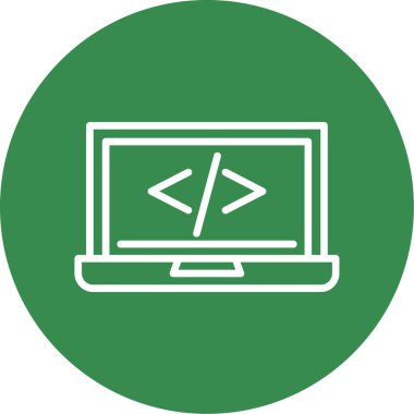 kod programlama web simgesi basit illüstrasyon 