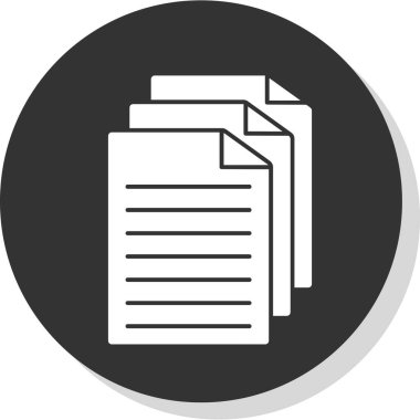 Belge simgesinin vektör illüstrasyonu 