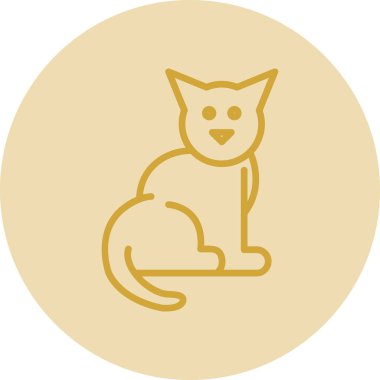 Kedi. Web simgesi vektör illüstrasyonu