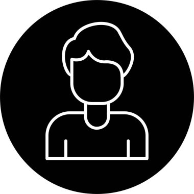 Bir insan simgesinin vektör illüstrasyonu