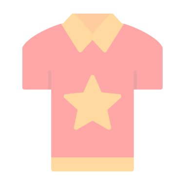 T-Shirt simgesi, basit vektör çizim 