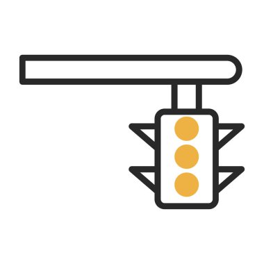 trafik ışığı simgesinin vektör illüstrasyonu 