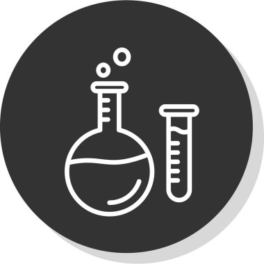 Vektör laboratuvar ikonu, vektör illüstrasyonu. Kimya konsepti                  