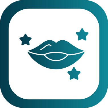 Dudaklar. Web simgesi basit illüstrasyon 