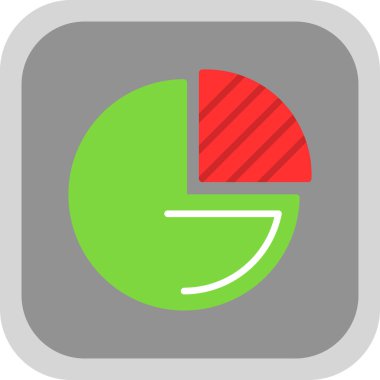 Pasta grafiği simgesinin vektör çizimi 