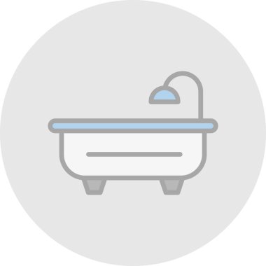 bathroom vector color line icon