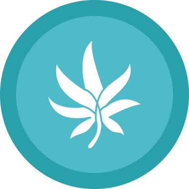 esrar yaprağı simgesi, vektör illüstrasyonu