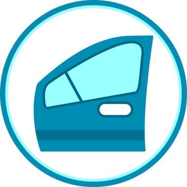 Araba kapısı. Web simgesi basit illüstrasyon