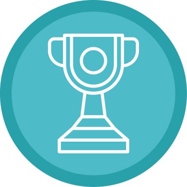 Kupa çizgisi simgesi, vektör illüstrasyonu 