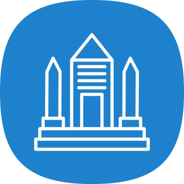 Bir şehir simgesinin vektör illüstrasyonu