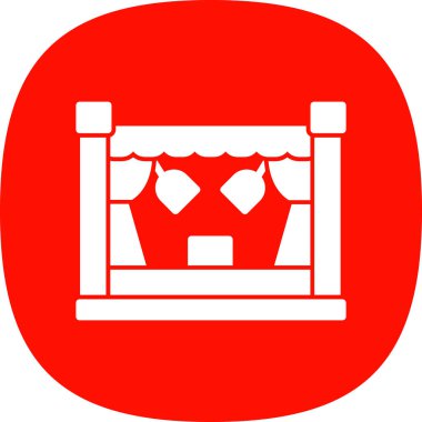 Sahne Ağı simgesi, vektör illüstrasyonu