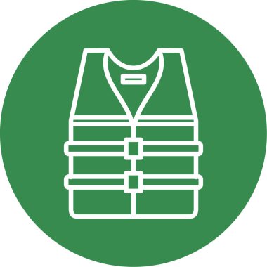 can yeleği simgesi, vektör illüstrasyonu basit tasarım