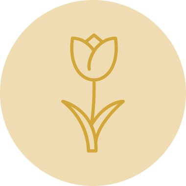  Arkaplanda lale çiçeği çizimi