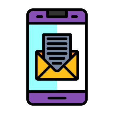 Kolayca değiştirebilen ya da düzenleyebilen ileti vektörü simgesi