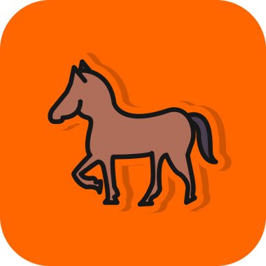 At yassı simgesi, vektör illüstrasyonu