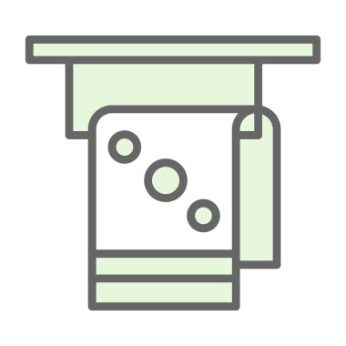 Havlu simgesi, vektör illüstrasyonu basit tasarım