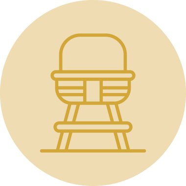 Sandalye. Web simgesi basit illüstrasyon