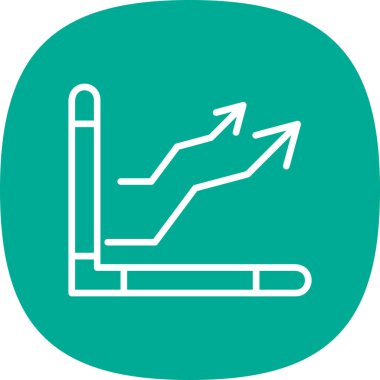 İş grafiği. Grafik düz simgesi