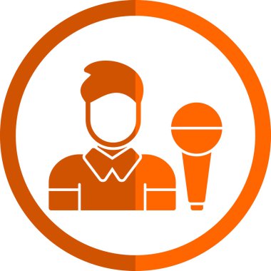 Megafon ikon vektör illüstrasyon tasarımına sahip kişi