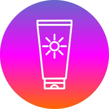 Güneş kremi simge vektör çizim