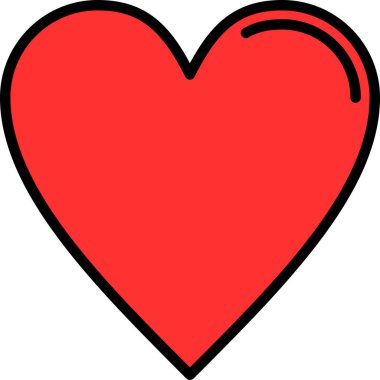 Kalp simgesi, vektör illüstrasyonu basit tasarım