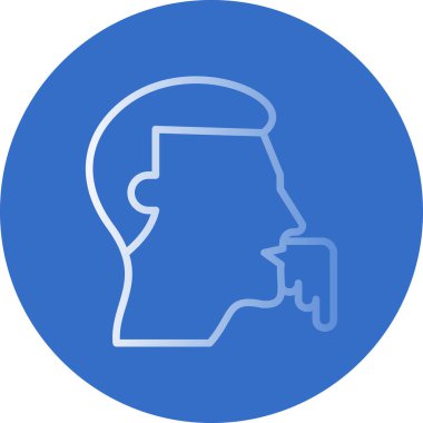 Sakallı insan kafası.