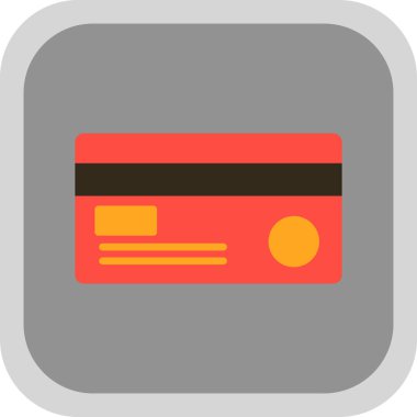 Kredi kartı simgesi, vektör illüstrasyonu