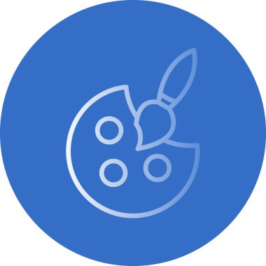 Palet ve boya fırçası. Web simgesi resmedilmesi basit illüstrasyon