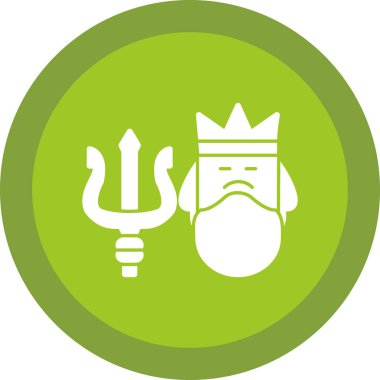 Poseidon simgesi. Mitoloji ikonu elementi. Web sitesi tasarımı ve geliştirilmesi için ince çizgi simgesi