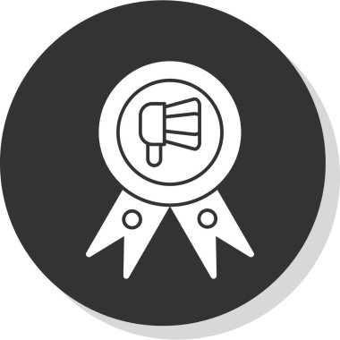 Madalya düz ikon vektör illüstrasyonu