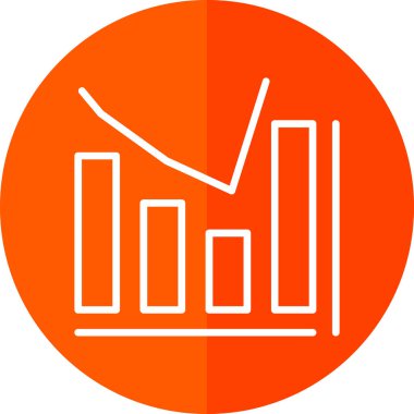 Bar grafik simgesinin vektör illüstrasyonu 
