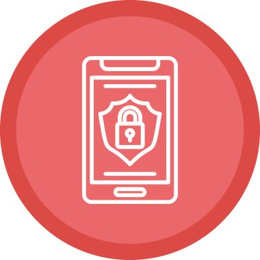 Güvenlik simgesinin vektör illüstrasyonu 