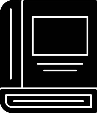 Kitap satırı simgesi, vektör çizim 