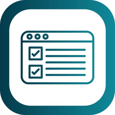 Kontrol listesi vektör çizgisi simgesi