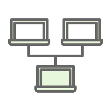 Yerel ağ simgesi, vektör illüstrasyonu basit tasarım