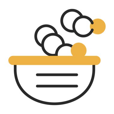 Sabun köpük ikonlu bir kase sıvı. 