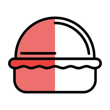 Makaronlar pasta web simgesi, vektör illüstrasyonu 