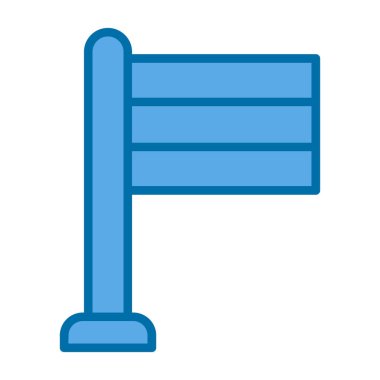 Basit bayrak vektör çizgisi simgesi 