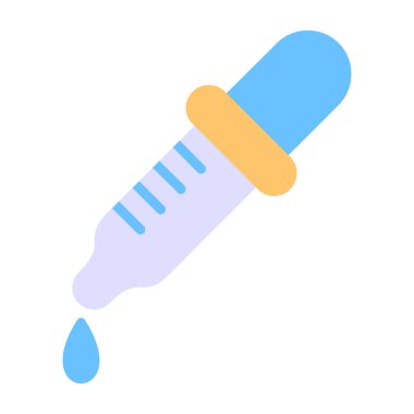 pipette simgesi, vektör illüstrasyonu basit tasarım