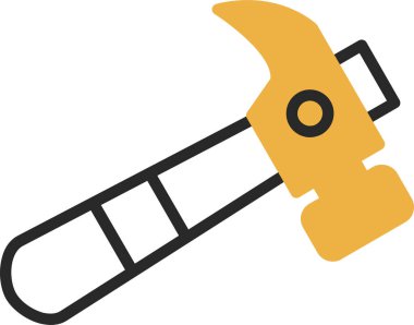 Çekiç simgesi, vektör illüstrasyonu basit tasarım