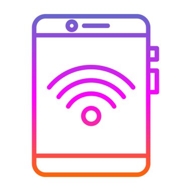 Arkaplanda akıllı telefon simgesi izole edildi. Web sitesi, uygulama, cep telefonu sembolü ve akıllı telefon logosu için son moda telefon şablonu