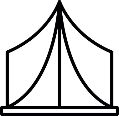 Çadır. Web simgesi basit illüstrasyon