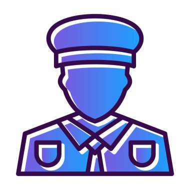 Polis ikonu. özet çizimi