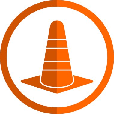 Düz üçgen koni düz vektör simgesi tasarımı