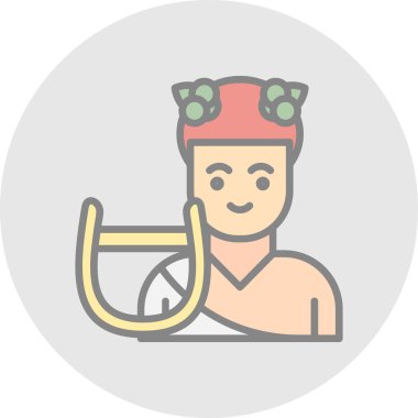 Eşarplı bir adamın vektör illüstrasyonuName