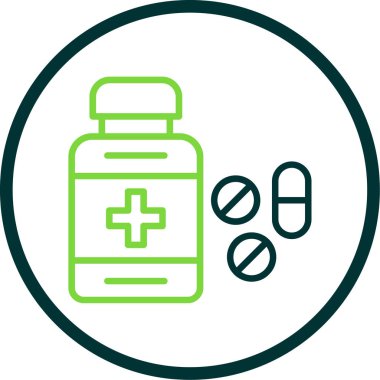 İlaç şişesinin vektör illüstrasyonu