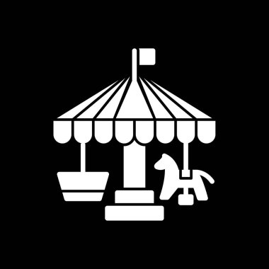 Lunapark atlıkarıncası, web basit illüstrasyon