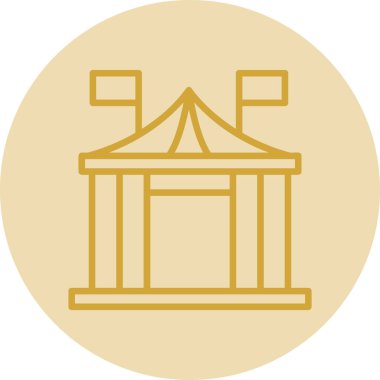 Sirk çizgisi vektör simgesi