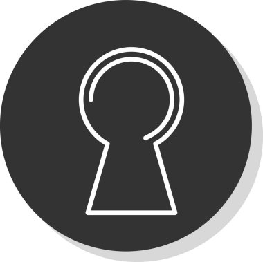 Anahtar deliği web simgesi vektör çizimi          