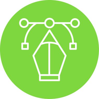 Yeşil ağaç simgesinin vektör illüstrasyonu